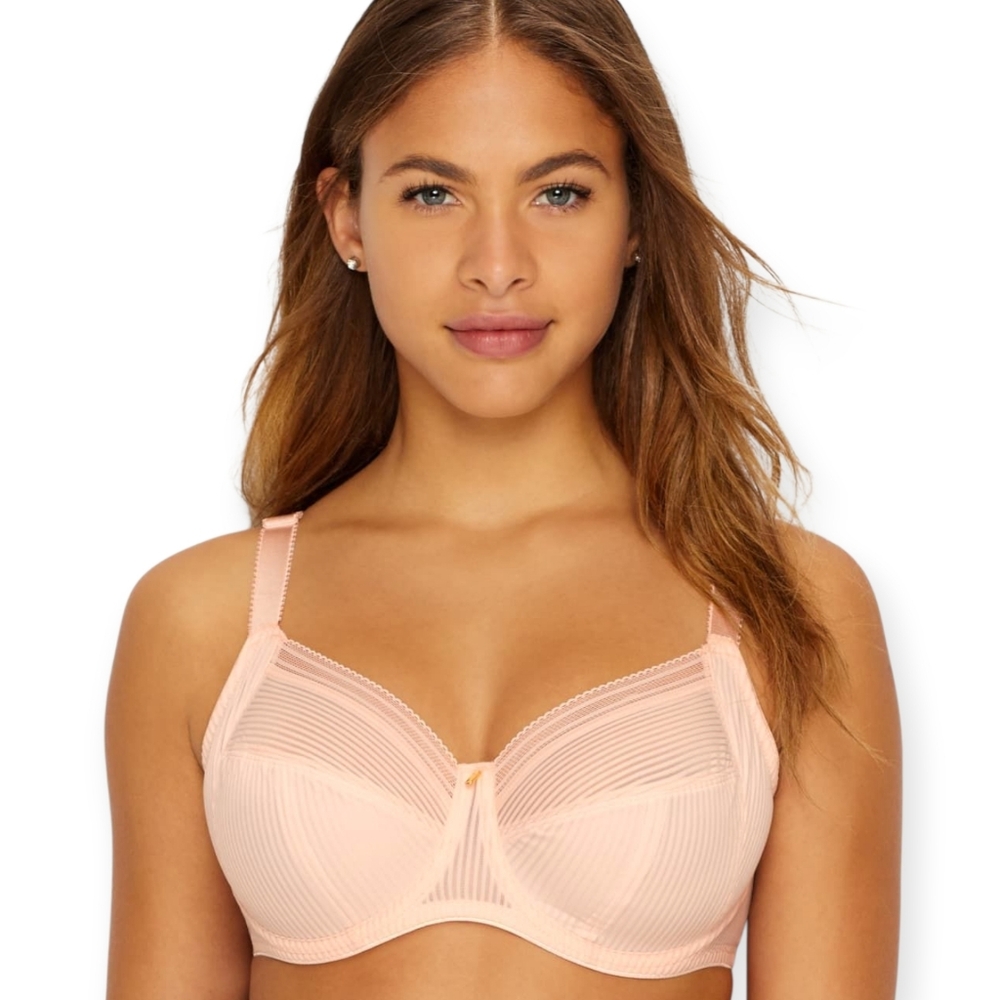 Fantasie Blush Striped Bra with Side Support Sheer NWT Feminine Lingerie